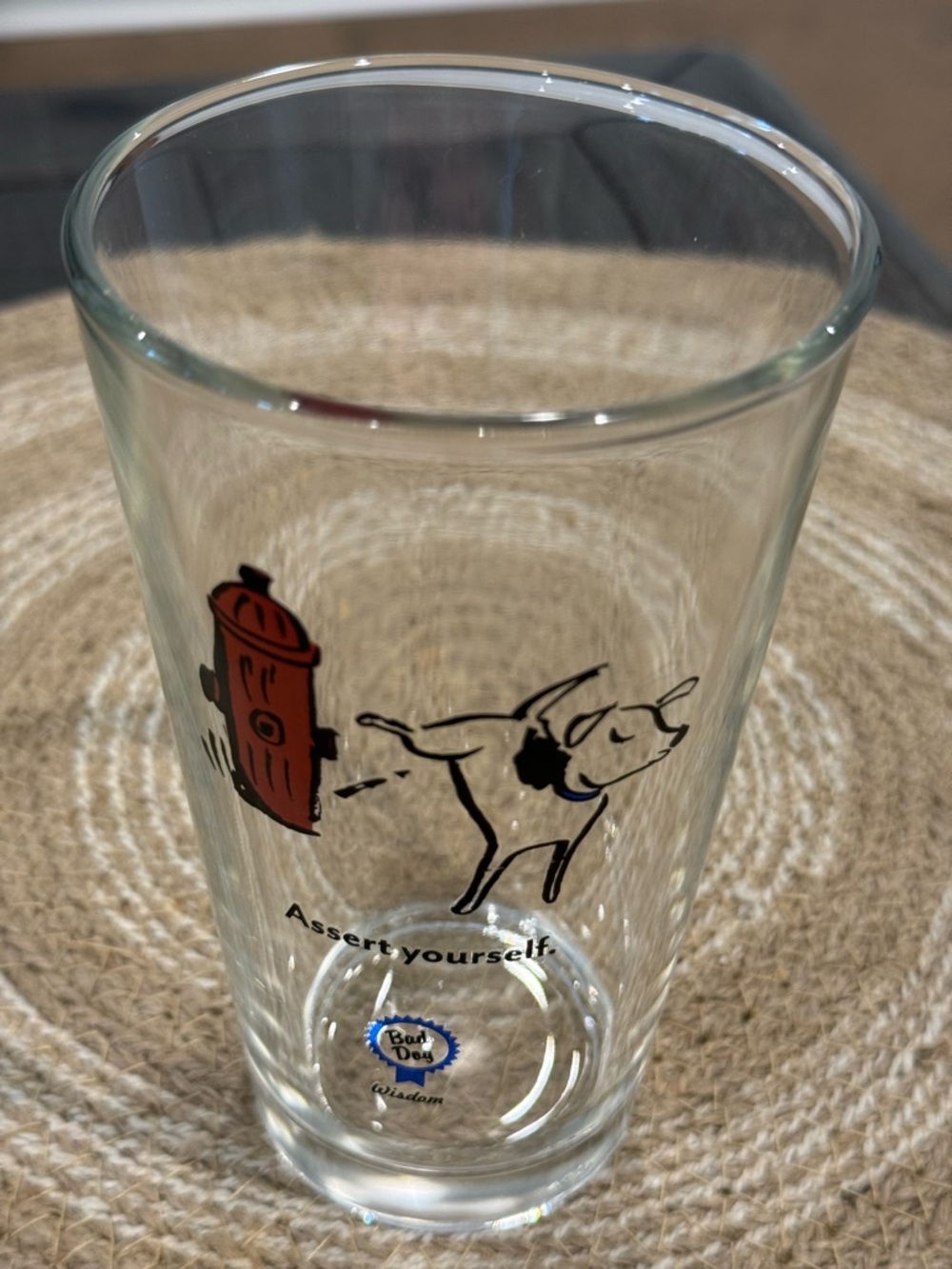 Vtg Bad Dog Brand Wisdom Glass Drinking Glasses Set of 3 Funny Theme Drinkware - Picture 12 of 16